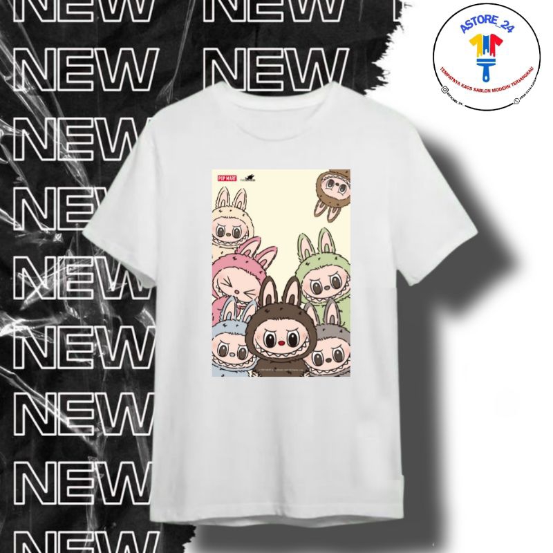 Kaos T-Shirt Labubu Boneka Kartun Poster Dewasa Anak Anak - Kaos Distro Pria Wanita