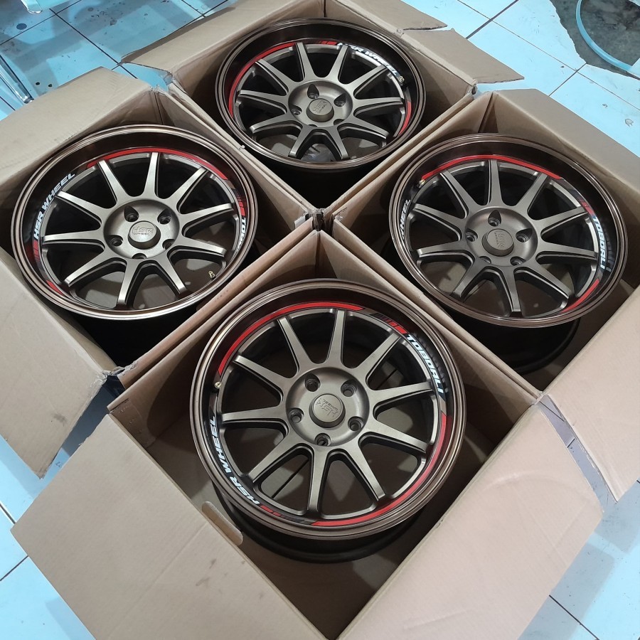 velg mobil bekas racing hsr toboali r17 lebar 7,5 et22 lobng 6x139,7