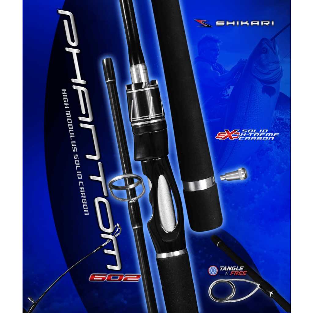 Joran Pancing Spinning Spining Shikari Phantom / Polaris Gagang Full Busa 180 cm Murah Berkualitas