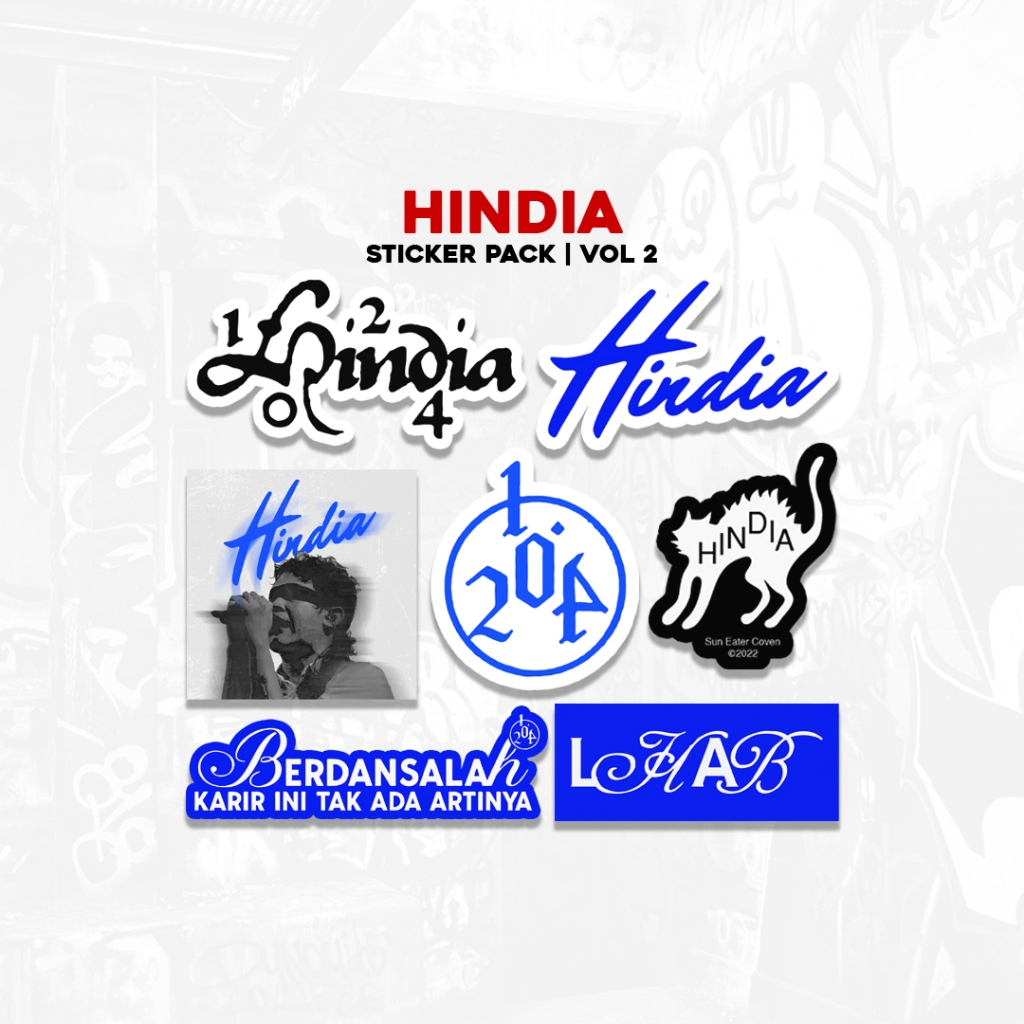 Hindia - Sticker Pack Vol 2 | Stiker Band | Sticker Vinyl | Stiker Helm | Stiker Tumbler | Stiker Hi