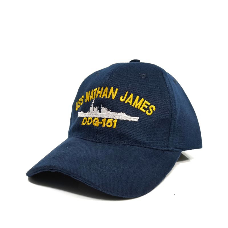 Topi Bordir USS Nathan James US Navy Seal Kapal Perang Snapback 5 Panel Baseball Cap Bucket Hat Five