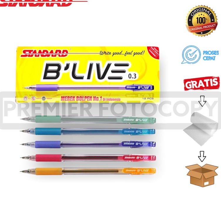 

ART W6G3 Pulpen Standard Blive B live Blive 3 12pcs