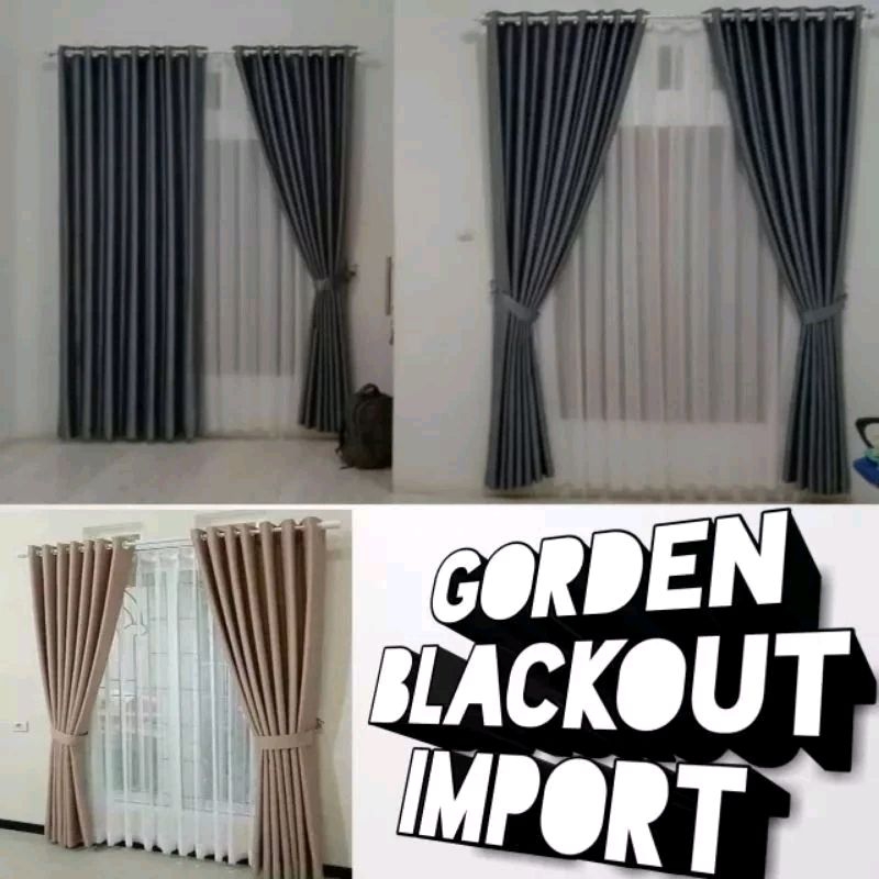 GORDEN BLACKOUT IMPORT TEBAL MOTIF BUNGA POLOS MODEL SMORING GELOMBANG KUALITAS TERBARU MEWAH DAN CA