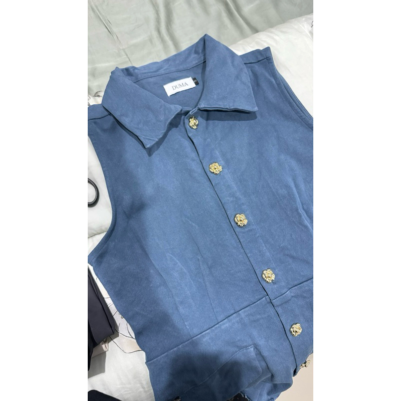 (PRELOVED) Duma - Danica Top Denim Blue