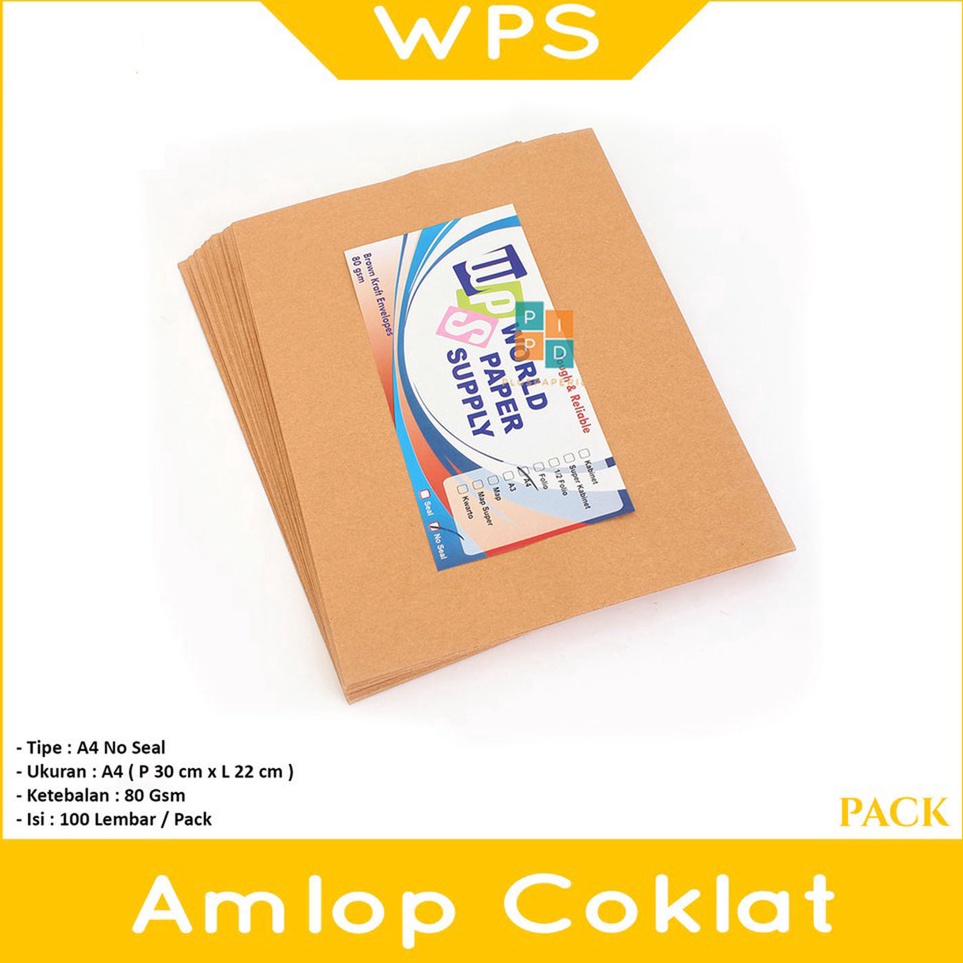 

ART G2M8 WPS Amplop Coklat Ukuran A4 No Seal Pack