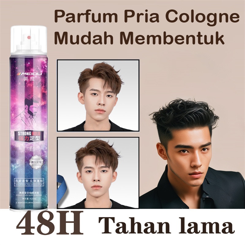 Hair Spray Semprotan Penataan Rambut Men's Hair Styling Spray Rambut Tahan Lama 420ml Pria dan