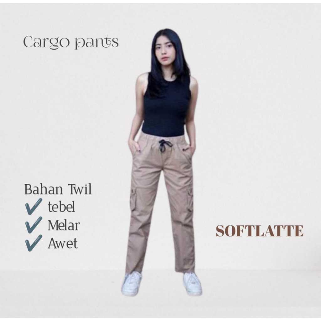 Celana Cargo pants Wanita - Cargo pants - Celana panjang wanita - Celana Baggy premium
