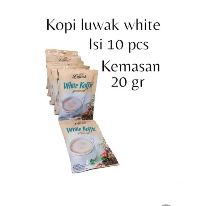 

luwak white coffee 20gr 1 renceng isi 10