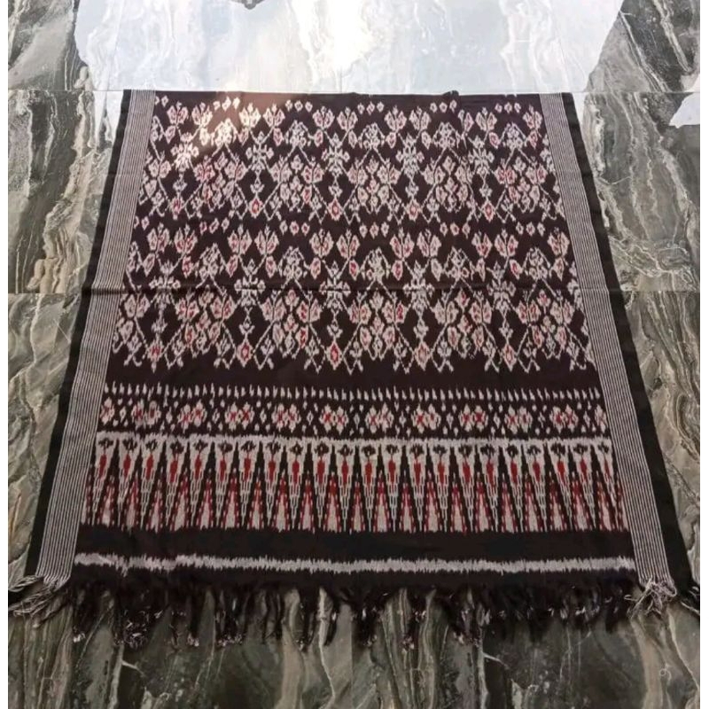 Kain tenun Blanket hitam putih New