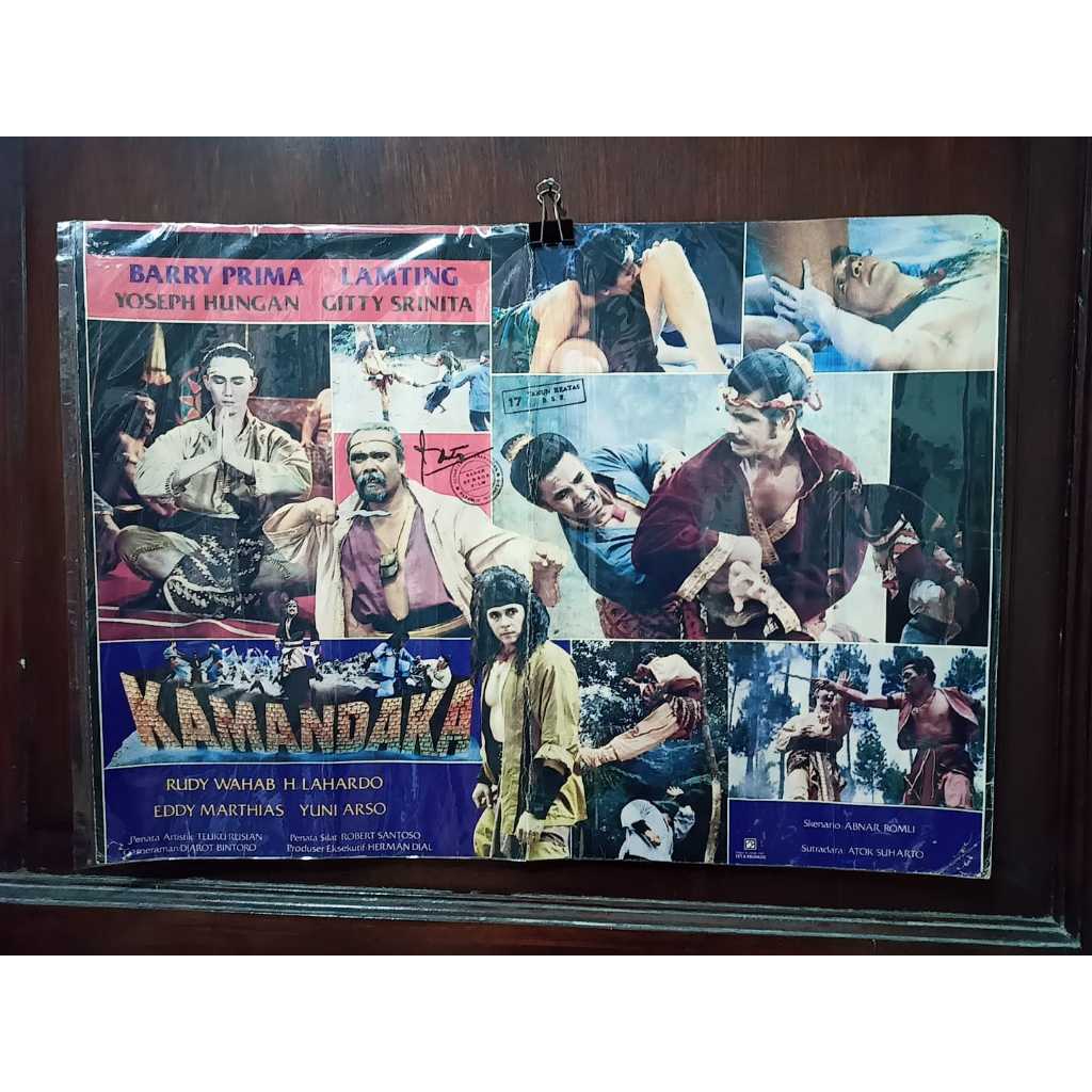 Poster Film Jadul lawas Lobby Card Kamandaka