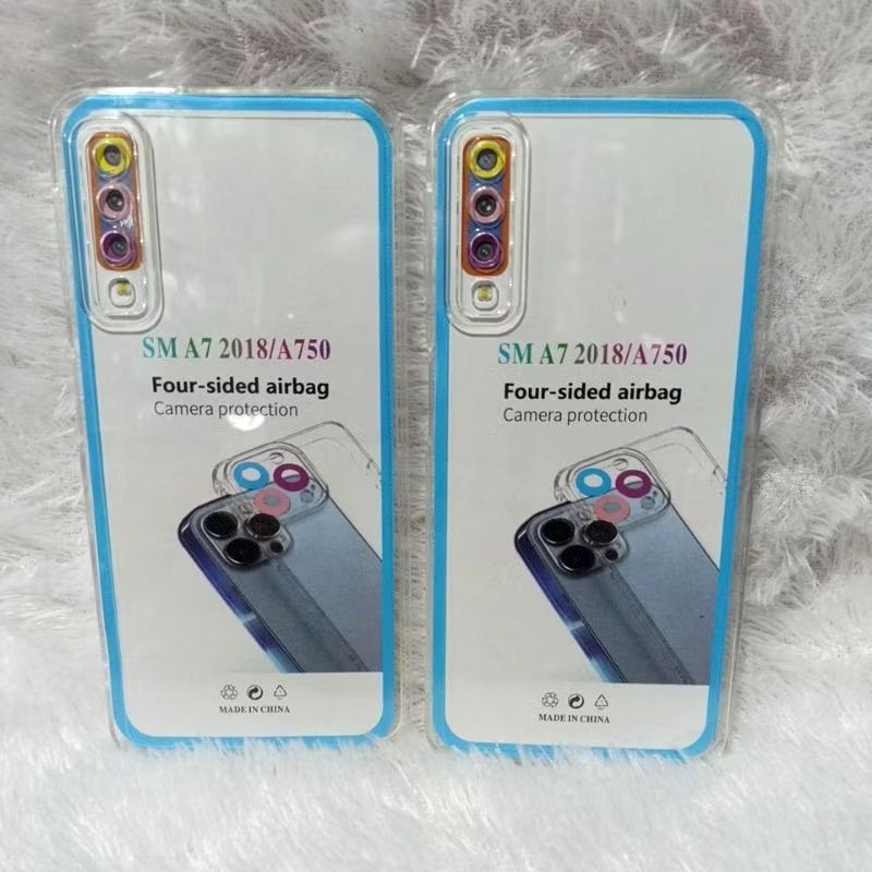 Softcase Casing ORI SAMSUNG A7 2018/A750 Case Silikon Clear Bening Transparan pelindung Belakang HP