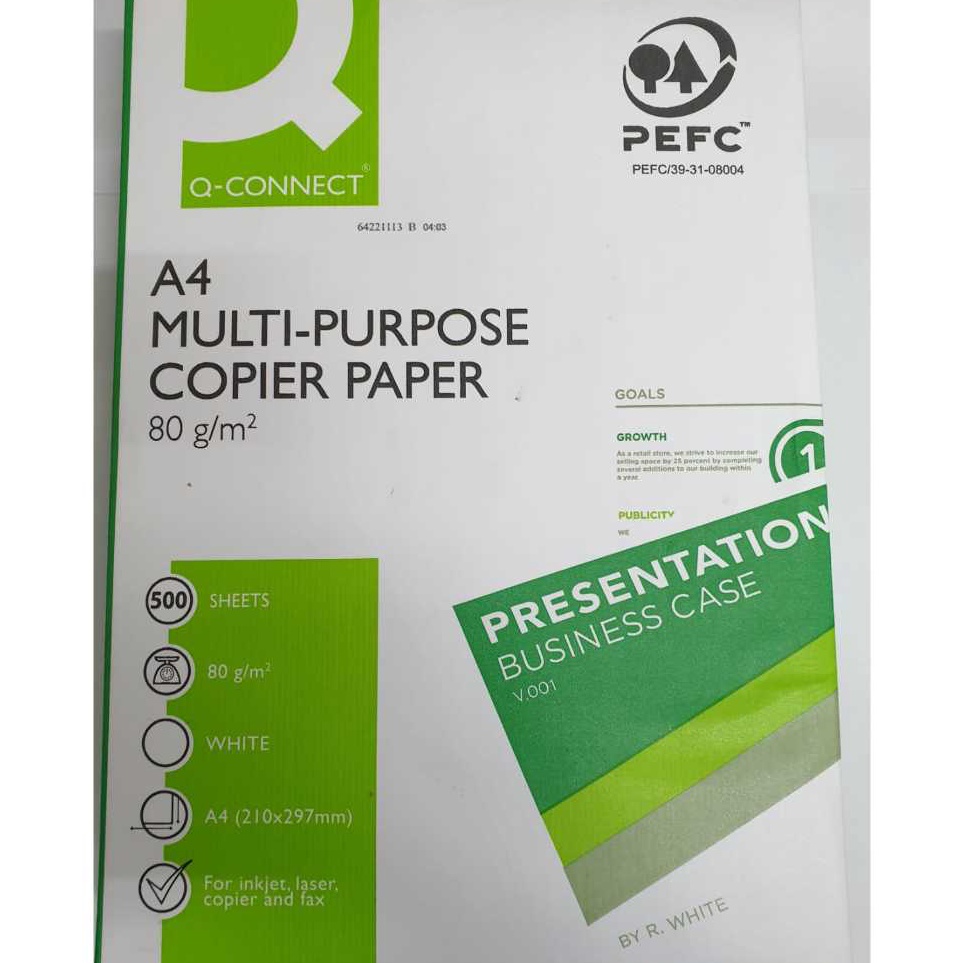 

ART O1P9 Kertas HVS A4 8gsm Kertas QConnect Kertas Fotocopy A4