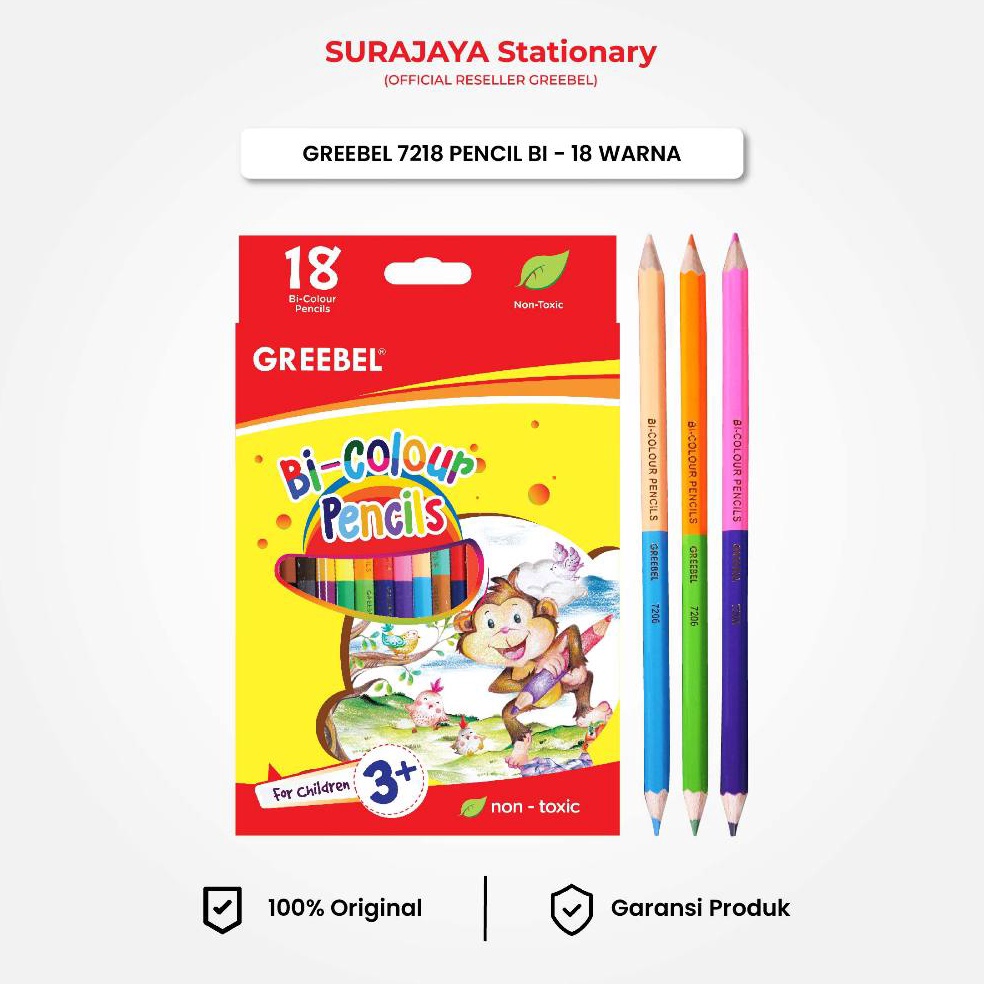 

ART A8R Pensil Warna 36 Warna Greebel BiColor 7218 Coloring Pencil