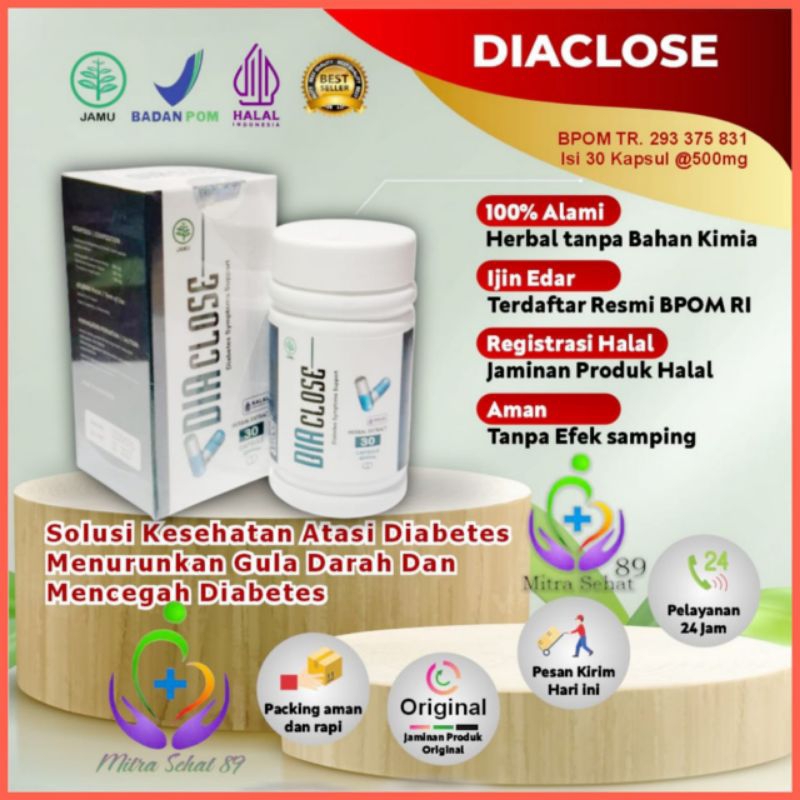 DIACLOSE ORIGINAL ASLI DIACLOSE OBAT DIABETES HERBAL RESMI BPOM DIACLOSE ASLI 100%