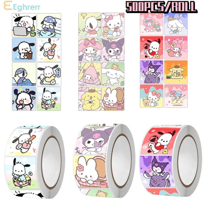 

Eeghrerr 500/ROLL Stiker Segel Sanrio Lucu Stiker Terima Kasih Sticker Untuk Dekorasi Dekoratif Scrapbook Sticker Sanrio Stiker Aesthetic