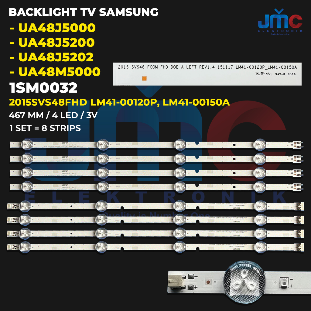 Backlight TV SAMSUNG 48 Inch UA48J5000 UA48M5000 UA48J5200 UA48J5202