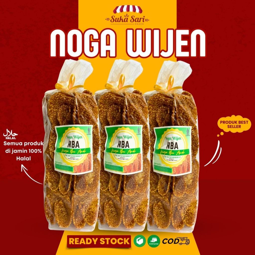 

Noga Wijen/ Noga kacang Cemilan Snack Oleh-Oleh | Sukasari Snack