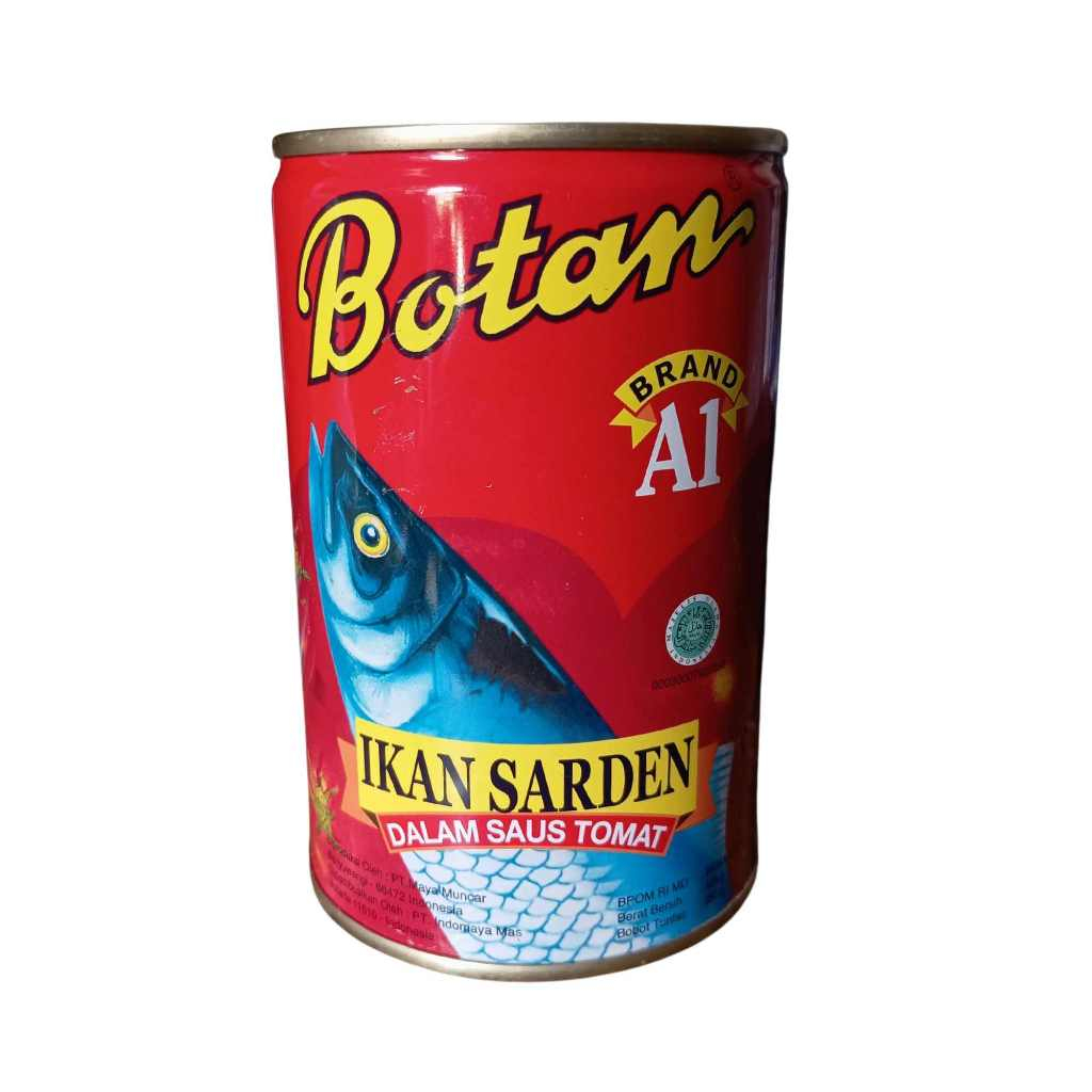 

Botan Ikan Sarden Mackarel 425gr Saus Tomat Chili Sauce Sardines Kemasan Kaleng