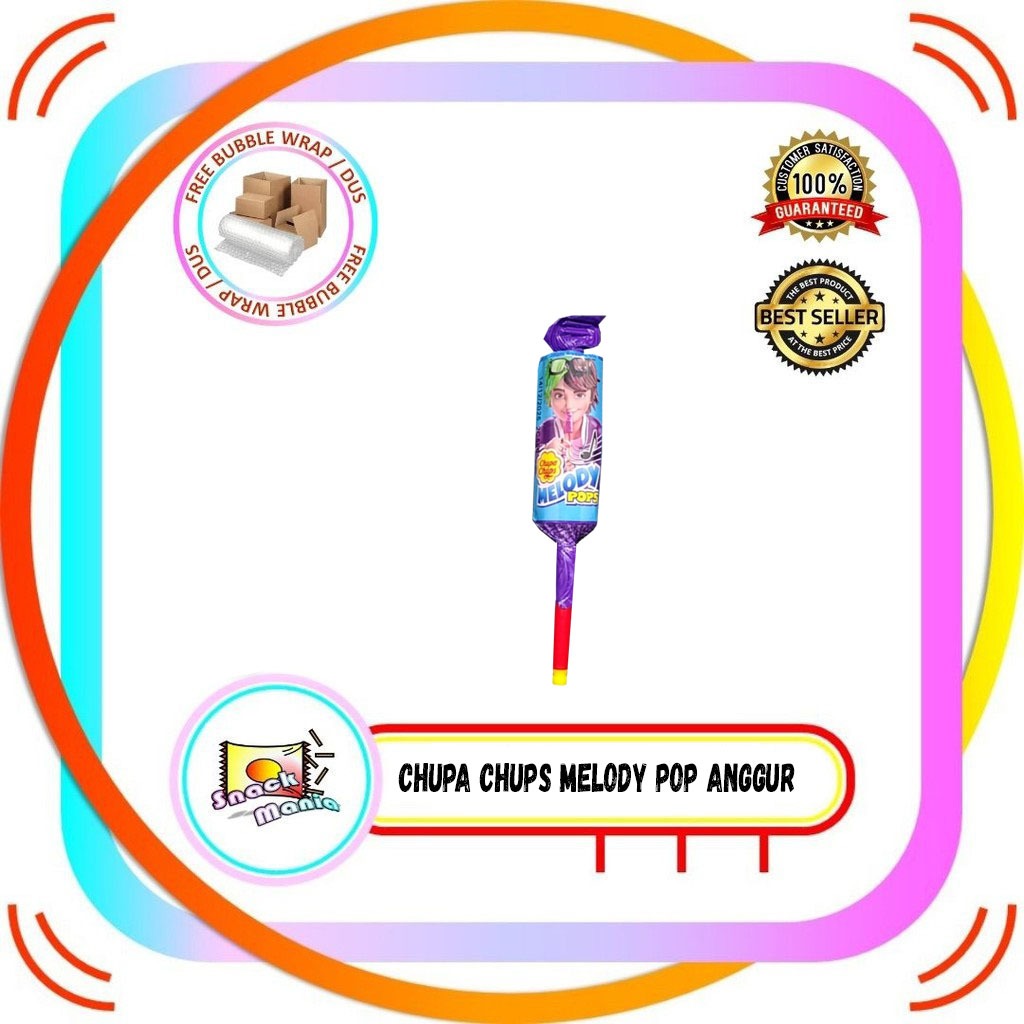 

Chupa Chups Melody Pops Kembang Gula Rasa Anggur ~ 15 gr 1 pc ECER