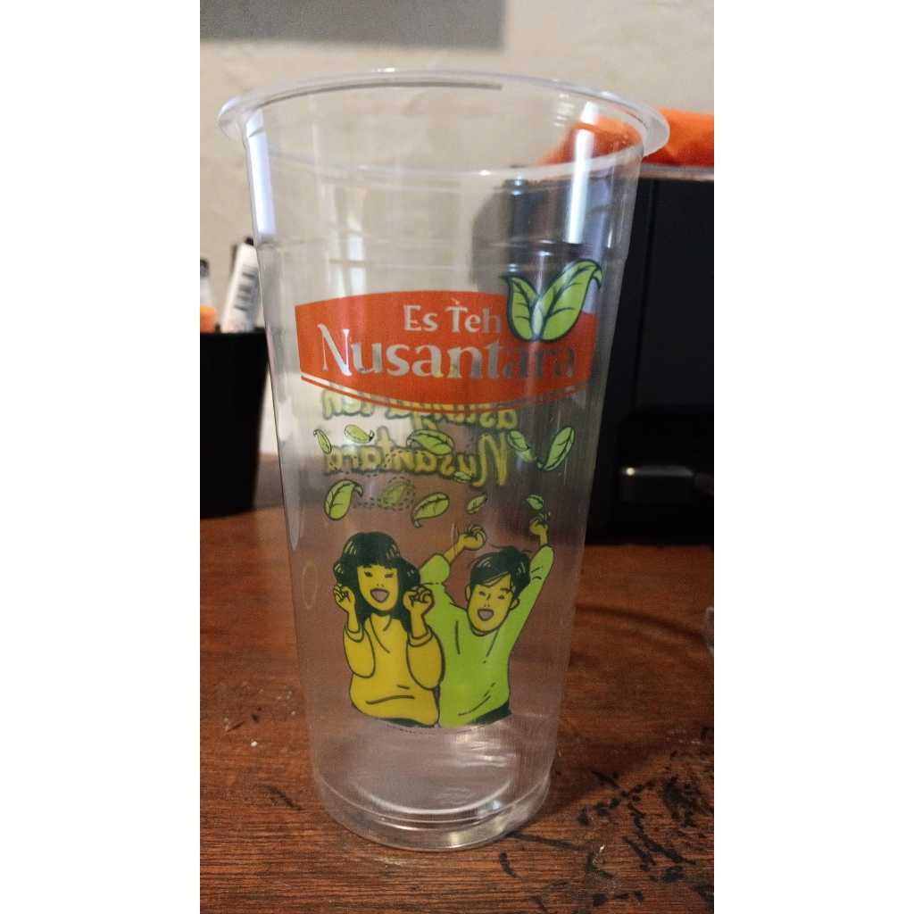 Gelas Plastik Motif Es Teh Nusantara 18 & 22 Oz