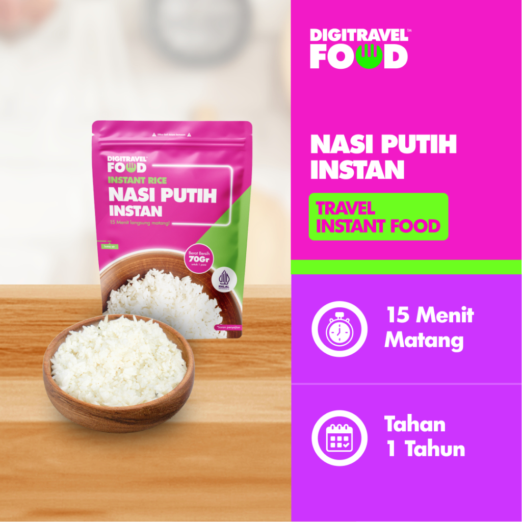 

DIGI TRAVEL Nasi Putih Instan | Makanan Instan Siap Saji | Travel Food | Nasi Instan | Digi Nasi Instan