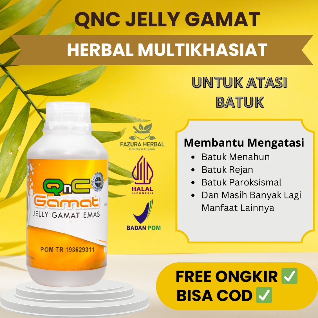 QnC Jelly Gamat - Obat Batuk Menahun, Obat Batuk Rejan, Obat Batuk Paroksismal, Obat Batuk Kering