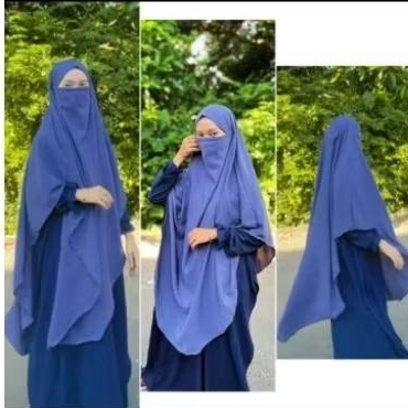 FRENCH KHIMAR WOLFIS OVAL SYAR'I JUMBO / FRENCH KHIMAR WOLFIS FREE CADAR TALI KEKINIAN VIRAL