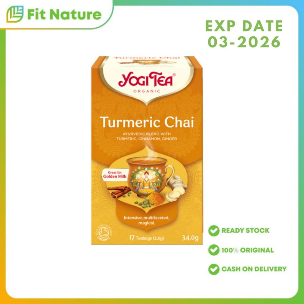 

Teh Herbal Kesehatan Imun Organik YOGI TEA Organic Honey Chai Turmeric Vitality Tea 34gr - Bebas Kafein