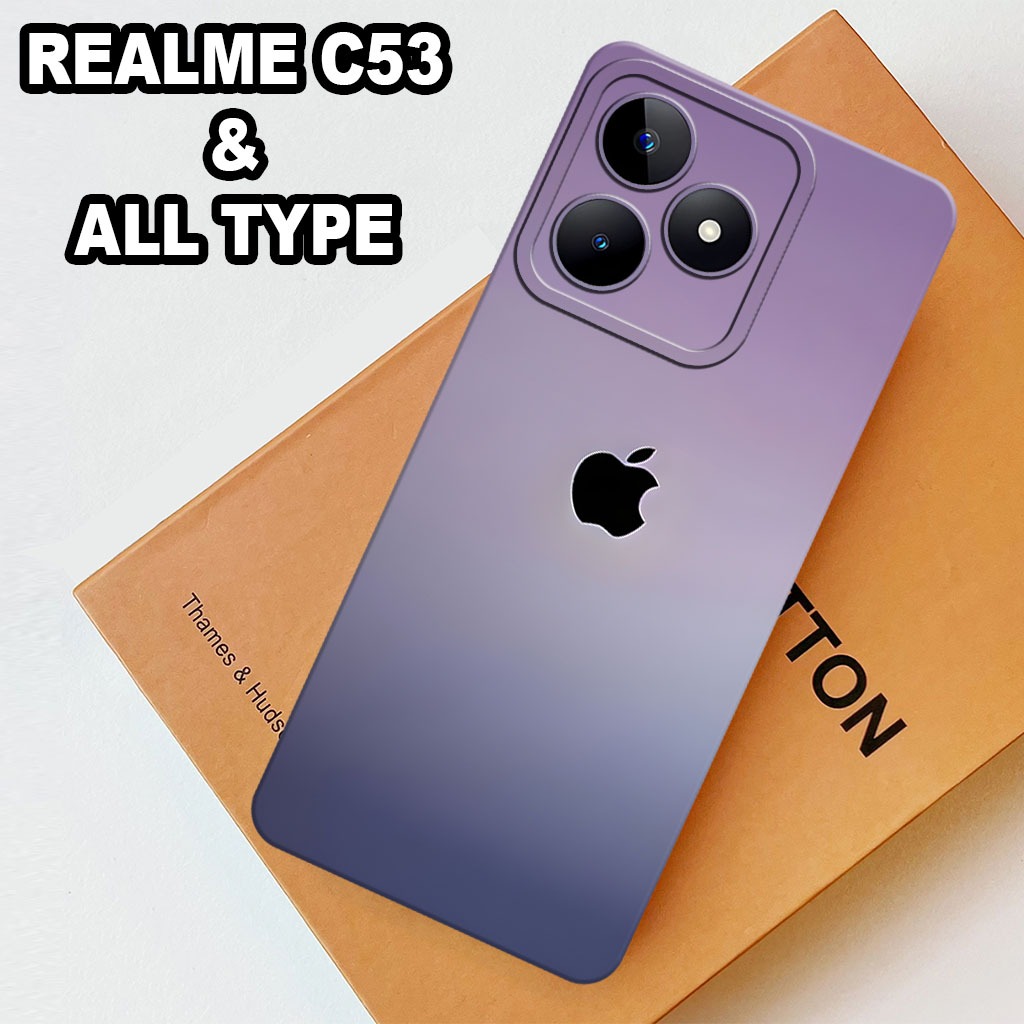 (CFS43) Softcase procamera  TERBARU 2024 untuk Hp REALME C53 Motif iphone /Case REALME C53 bahan kar