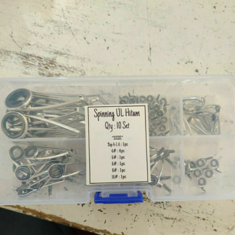 RING GUIDE TAKEDO SPINNING UL HITAM 1 SET / RING PANCING SPINNING UL 1 SET