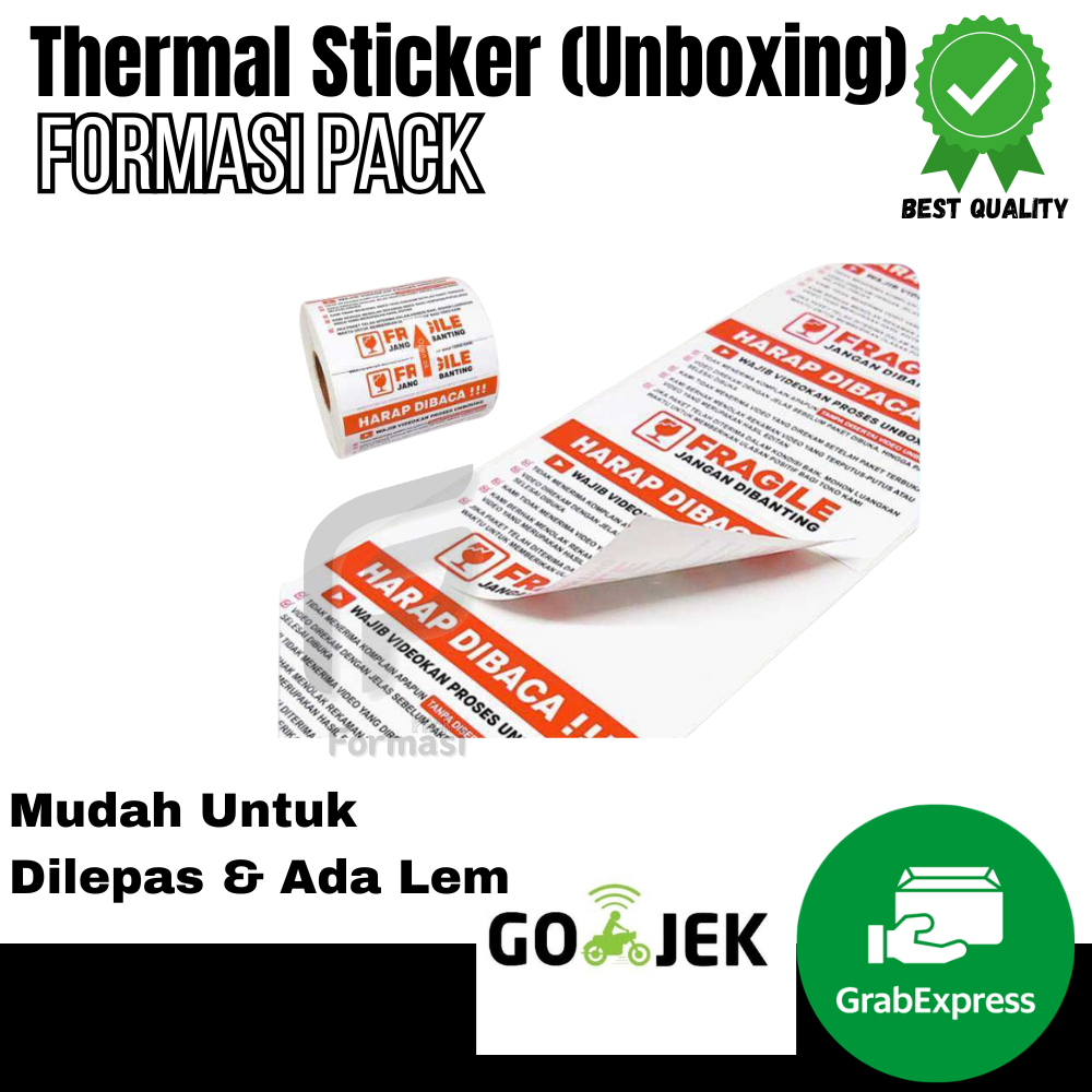 

Ay00! LABEL STICKER THERMAL FRAGILE 70X50 ISI 500 PCS ( Wajib Video Unboxing Stiker Jangan Dibanting