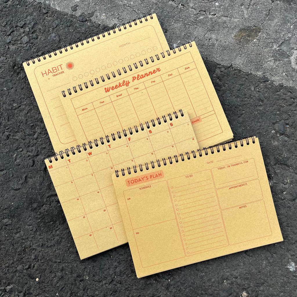 

[ TOOKE ] Planner Harian / Agenda / Notebook / Journal / Weekly / Daily / table to-do-list Kraft Cover Spiral