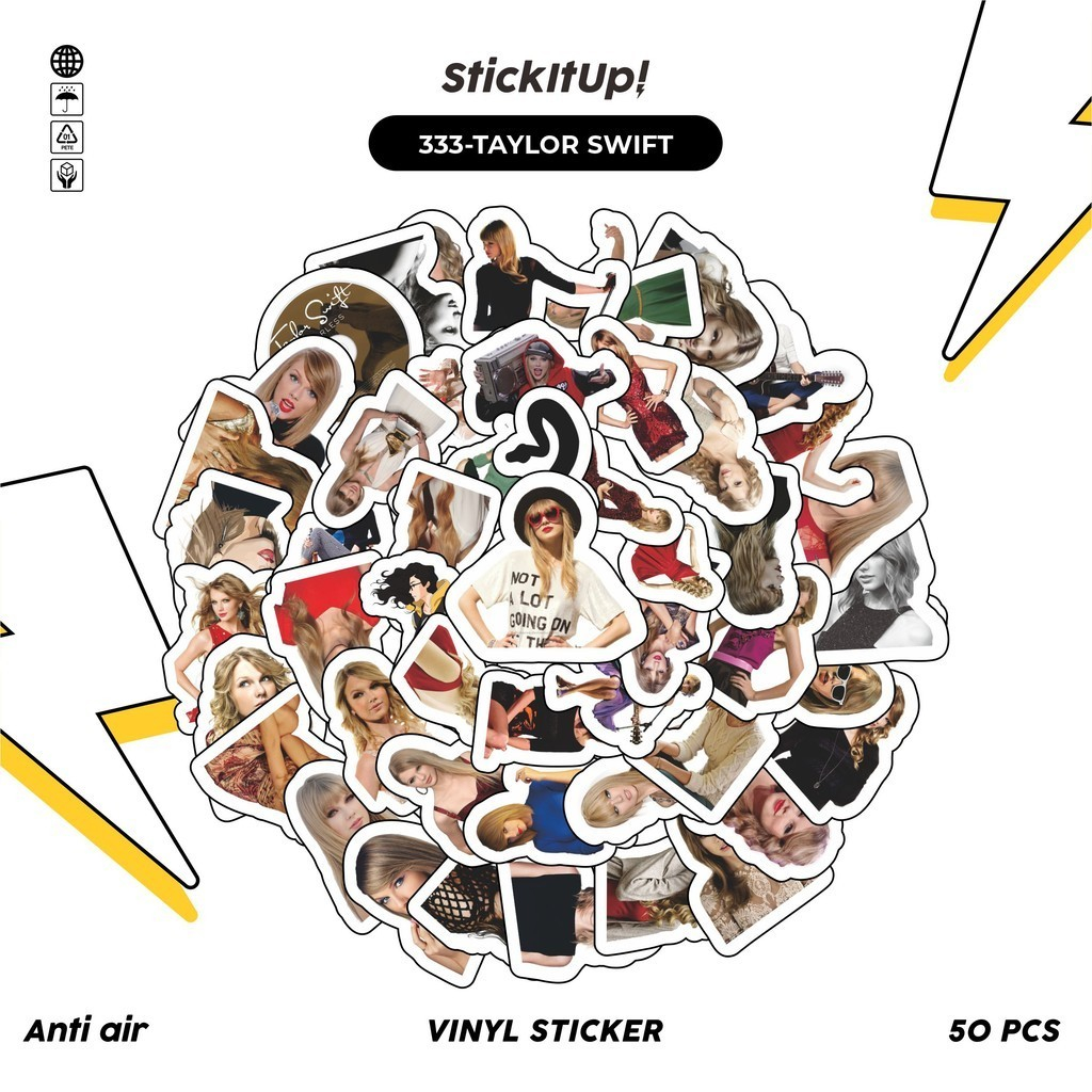 

COD100 Pcs Stiker Taylor Swift American singer / swiftieKeren Anti Air Untuk Dekorasi Notebook Sepeda Skateboard Handphone DIY