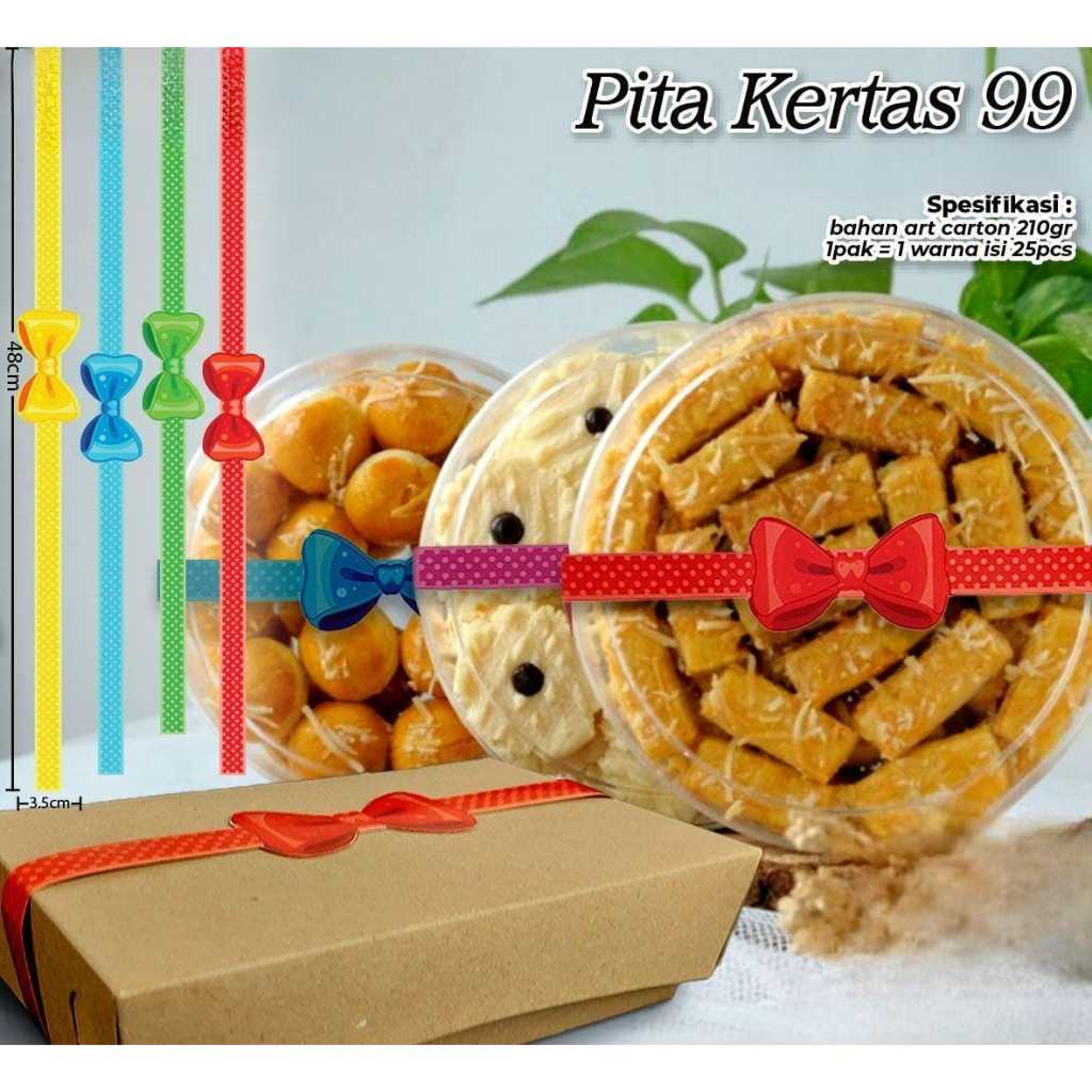 

Pita Kertas 99| Hiasan Toples| Hisan Box Kue (1 Pak 25 Pcs)