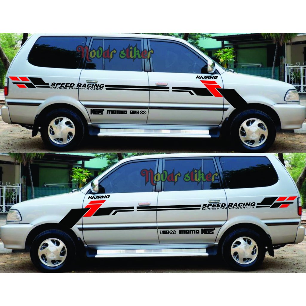 Cutting Stiker Mobil Kijang Stiker List Speed Racing Mobil Kijang LGX, KIjang Kapsul ,Kijang Super
