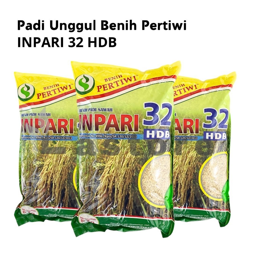 Benih Padi Sawah Unggul INPARI 32 HDB 5 Kg Benih Pertiwi