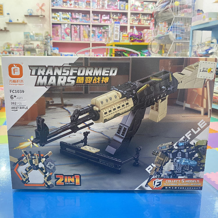 Lego susun TRANSFORMED MARS 2in1 SERI AK47 RIFLE FC1039