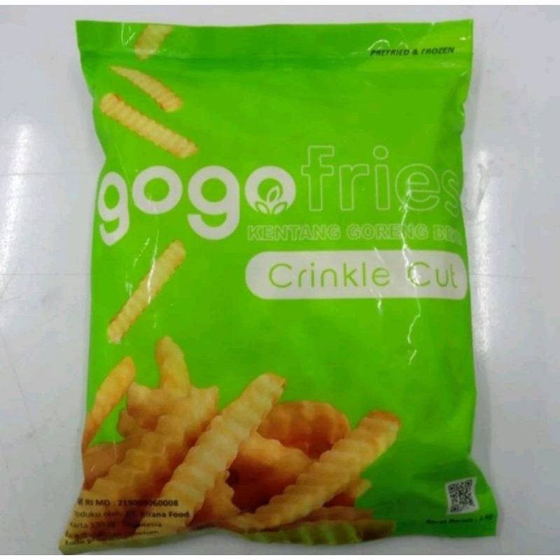 

Gogo kentang crinkle cut ukuran 1 kg