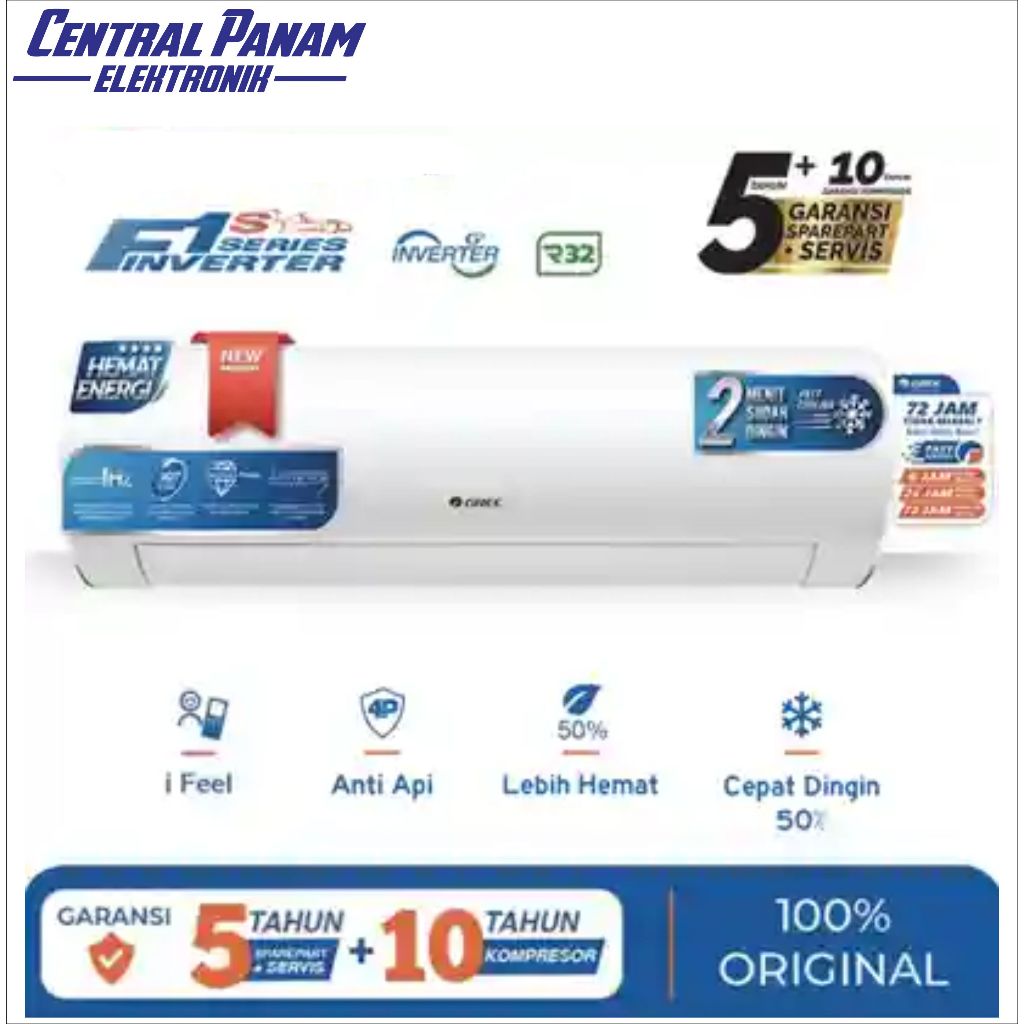 GREE AC Inverter Series 1PK GWC-09F1S Central Panam Elektronik