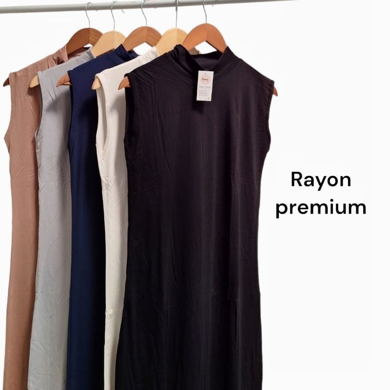 MANSET DRESS LEKBONG TANPA LENGAN MANSET GAMIS TANPA LENGAN BAHAN RAYON PREMIUM INNER DRESS GAMIS SI