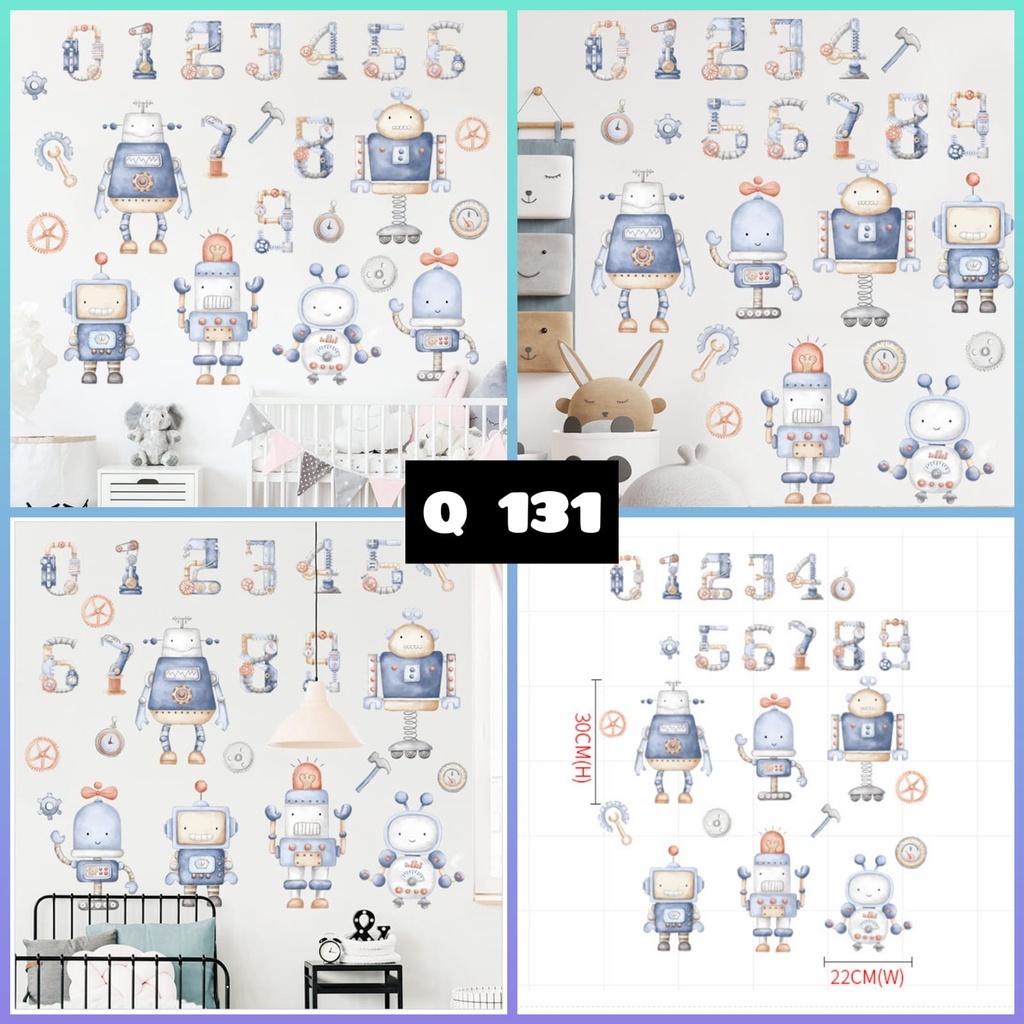 SKM STIKER DINDING ROBOT MINECRAFT MINICRAFT MINICRAF MINICRAP RUANG BERMAIN ANAK COWOK CEWEK WALLST