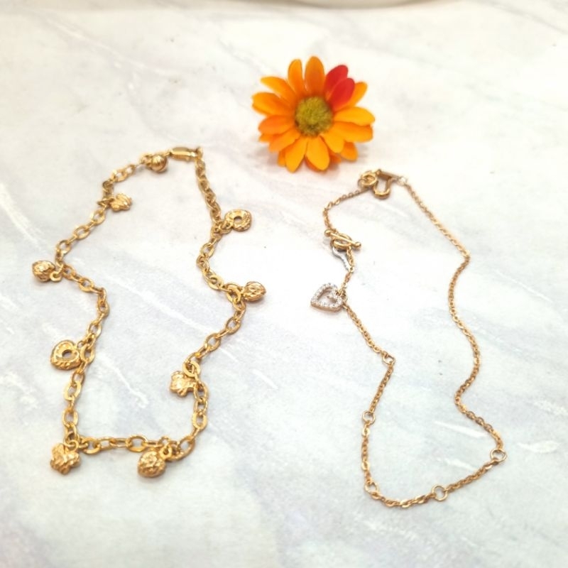 Gelang kaki  emas asli kadar 8k/37,5%