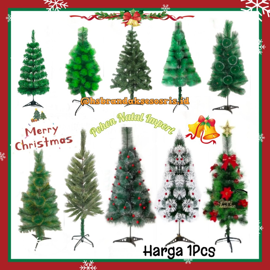 POHON NATAL IMPORT PREMIUM / POHON NATAL SALJU / POHON NATAL CEMARA BUAH CHERRY / POHON NATAL UJUNG 