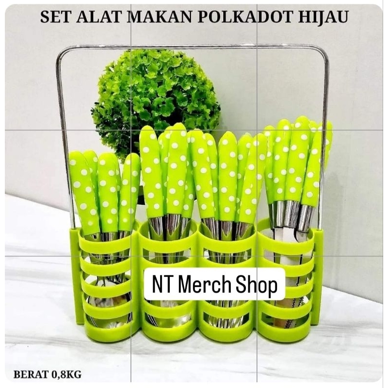NT Merch Shop - Sendok polkadot / Sendok polkadot murah /  Sendok polkadot set / Sendok set polkadot