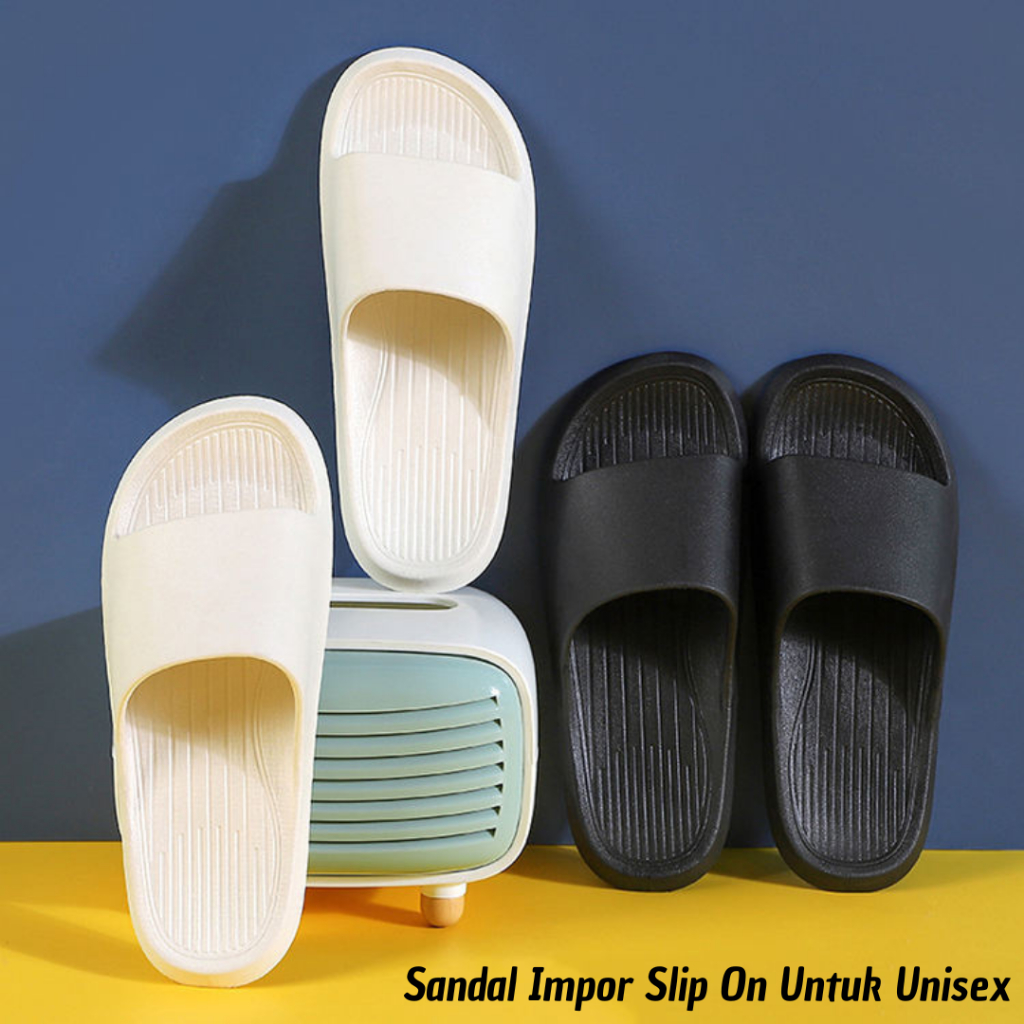 Sandal pria Keren Sandal Slop Pria Sendal Pria Original 100% Kekinian Sandal Cowok Karet Empuk Sanda