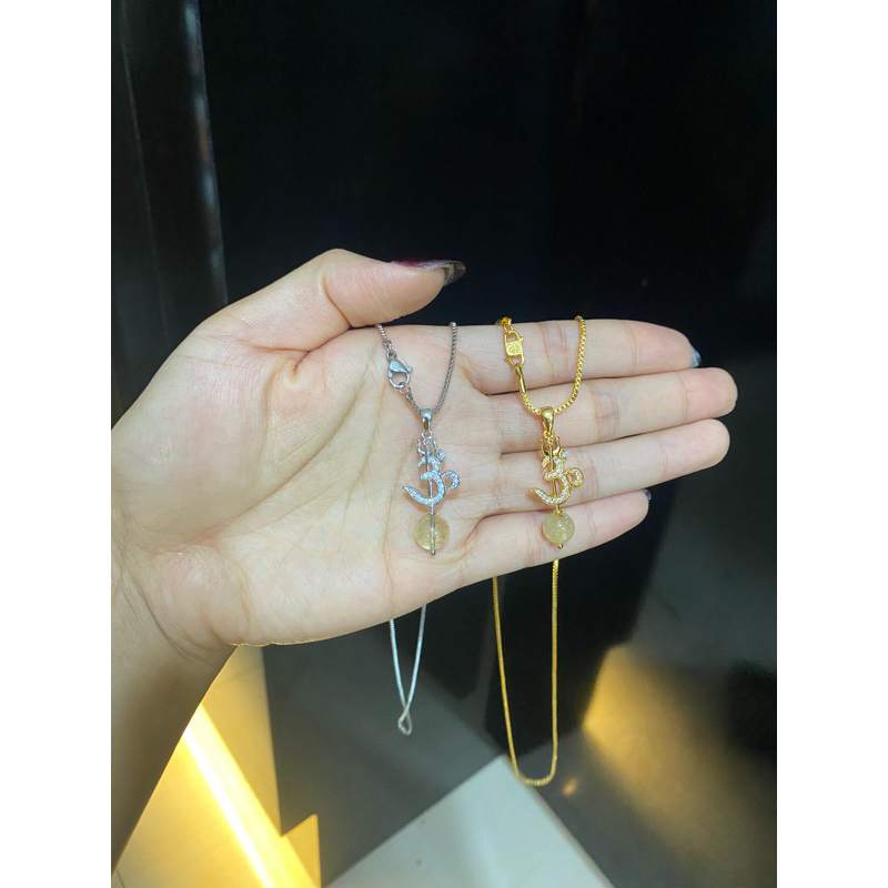 Liontin Trisula Omkara Rambut Sedana + Rantai Kalung Xuping (010335)