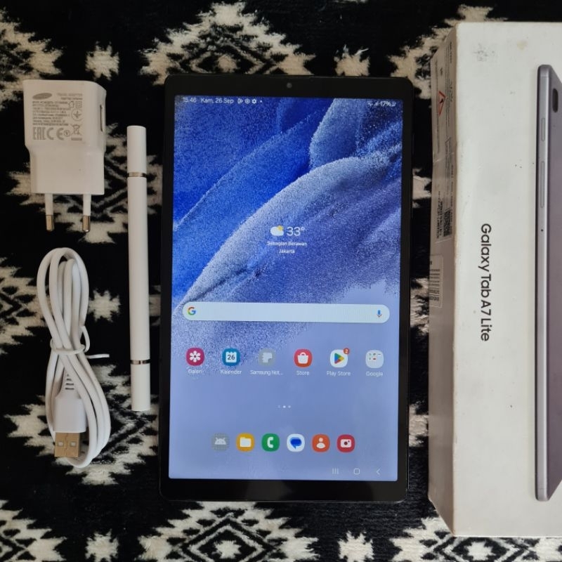 samsung tab a7 lite 3/32 second mulus dan lengkap
