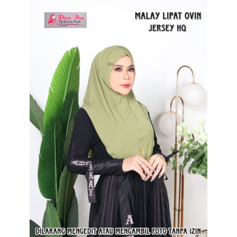 Hijab Doi loly malay lipat ovin jilbab/bergo jersey premium original doa ibu