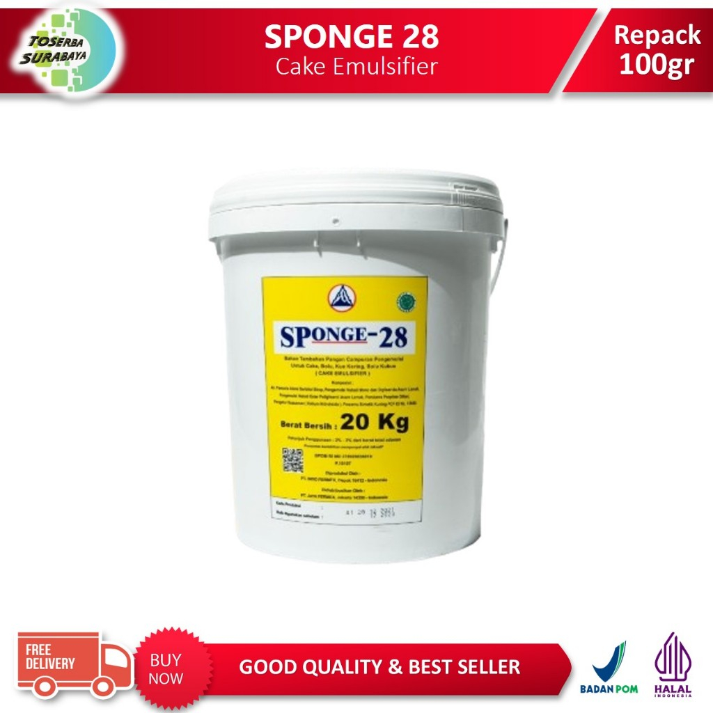 

SP SPONGE 28 Cake Emulsifier - 100gr / Pelembut Kue / Cake Improver