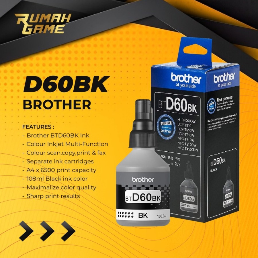 Tinta Brother Bt D60Bk Bt 5000 Black & Colour Original Tinta Brother